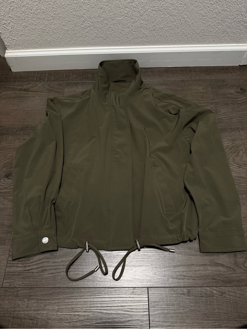 Calvin Klein Olive Green Zip-Front Jacket